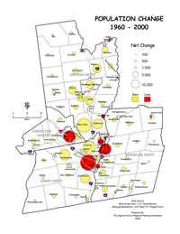 1960-2000 Population Change Dot Map